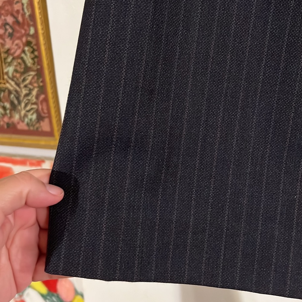 Giorgio Armani dark gray pinstripe straight skirt - Picture 3 of 7